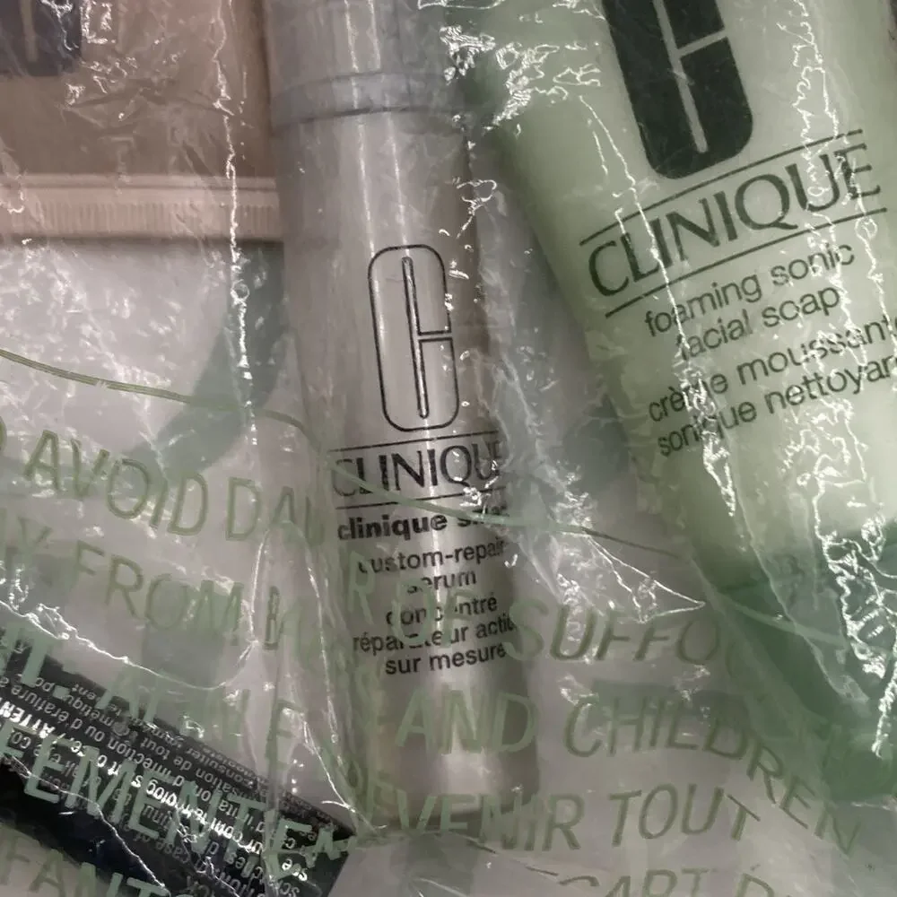 Lot of 2 Clinique 6 Piece Travel Size Skincare Makeup Gift Set 12 TOTAL PCS New
